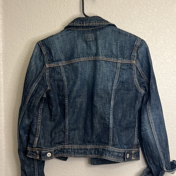 American Eagle Women’s Dark Wash Jean Jacket Medium - Picture 2 of 8